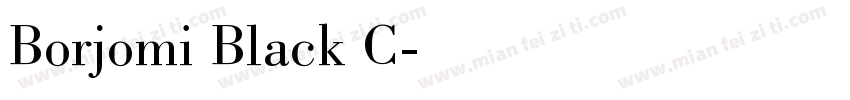 Borjomi Black C字体转换
